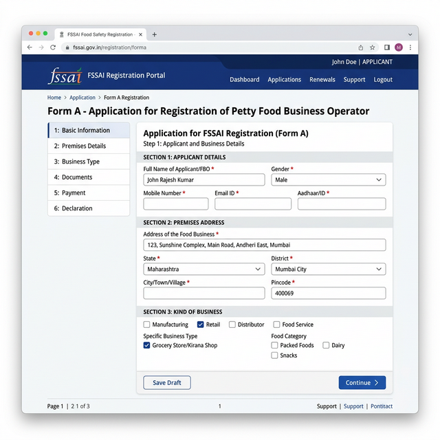 Form A Application